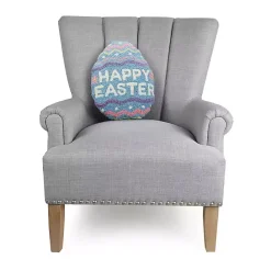 Sale Kirklands Home Happy Easter Egg Shaped Decorative Throw Pillow