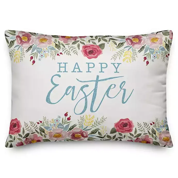 Best Kirklands Home Happy Easter Floral Border Accent Pillow Multi