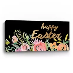 Best Kirklands Home Happy Easter Gold Floral Canvas Art Print