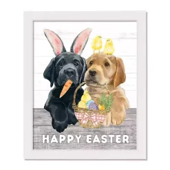 Outlet Kirklands Home Happy Easter Puppies Framed Canvas Art Print Multi