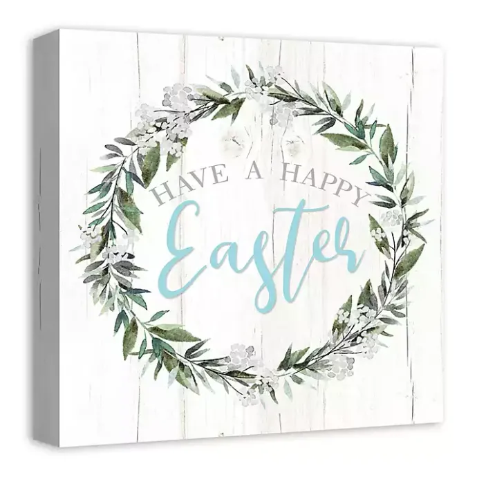 Best Kirklands Home Happy Easter Wreath Canvas Art Print