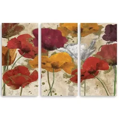 Best Kirklands Home Happy Flowers Canvas Art Prints, Set of 3 Multi