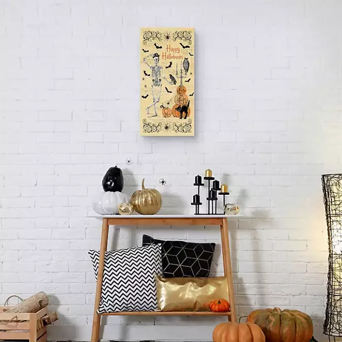 Online Kirklands Home Happy Halloween Dapper Skeleton Canvas Art