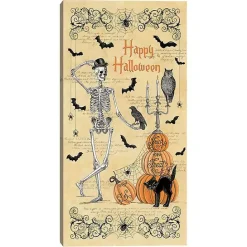 Online Kirklands Home Happy Halloween Dapper Skeleton Canvas Art