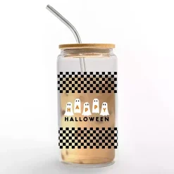 Best Kirklands Home Happy Halloween Ghosts Checkered Halloween Tumbler