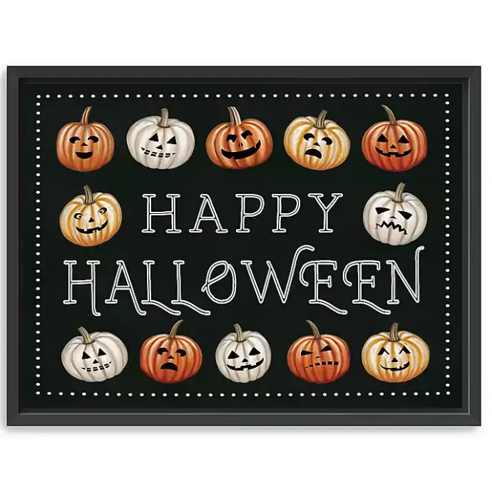 Online Kirklands Home Happy Halloween Jack-o-Lanterns Framed Art Print