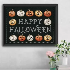 Online Kirklands Home Happy Halloween Jack-o-Lanterns Framed Art Print