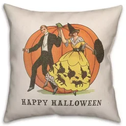 Discount Kirklands Home Happy Halloween Linen Throw Pillow Multi