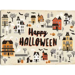 Sale Kirklands Home Happy Halloween Town Halloween Wall Art