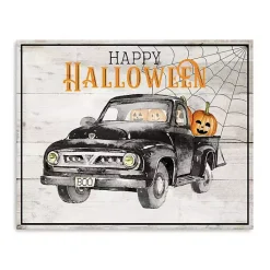 Hot Kirklands Home Happy Halloween Truck Canvas Art Print