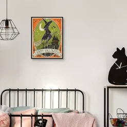 Sale Kirklands Home Happy Halloween Witch Canvas Wall Plaque