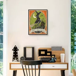 Sale Kirklands Home Happy Halloween Witch Canvas Wall Plaque