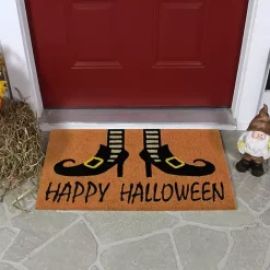 Kirklands Home Happy Halloween Witch Feet Doormat