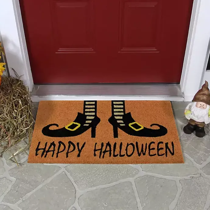 Kirklands Home Happy Halloween Witch Feet Doormat