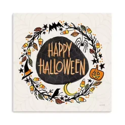 Sale Kirklands Home Happy Halloween Wreath Canvas Art Print