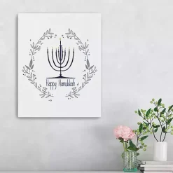 Online Kirklands Home Happy Hanukkah Menorah Canvas Art Print