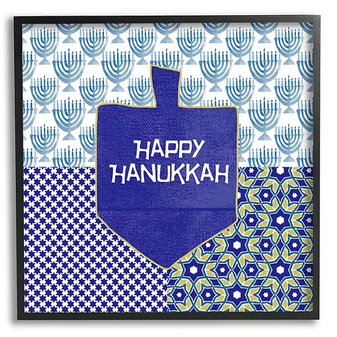 Hot Kirklands Home Happy Hanukkah Patterned Wall Plaque
