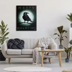 Sale Kirklands Home Happy Haunting Black Crow Canvas Art Print