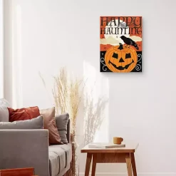 Outlet Kirklands Home Happy Haunting Jack O Lantern Canvas Art Print Orange