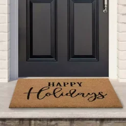 Discount Kirklands Home Happy Holidays Cursive Christmas Doormat