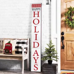 Outlet Kirklands Home Happy Holidays Snowflake Christmas Porch Board