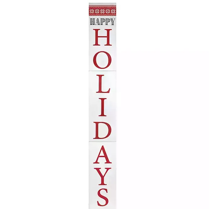Outlet Kirklands Home Happy Holidays Snowflake Christmas Porch Board