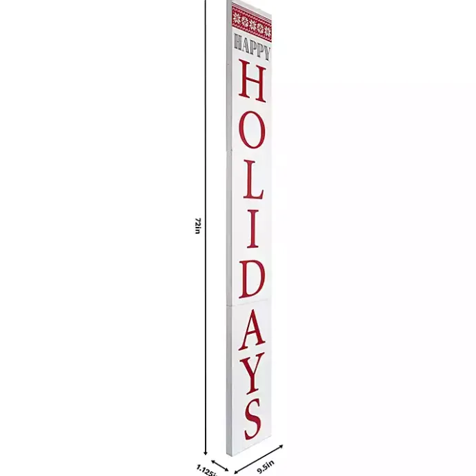 Outlet Kirklands Home Happy Holidays Snowflake Christmas Porch Board