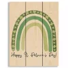 Hot Kirklands Home Happy St. Patrick's Day Rainbow Wood Art Print