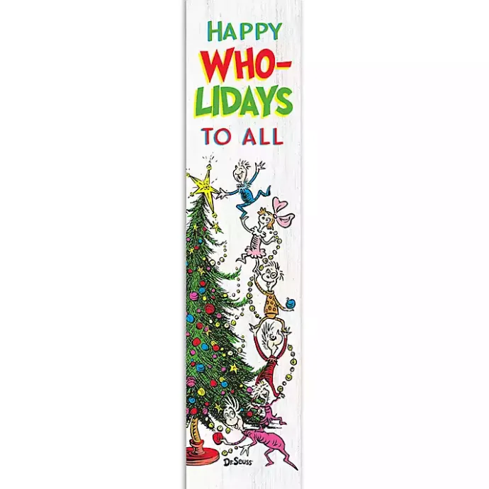 Best Kirklands Home Happy Who-lidays To All Grinch Porch Board White
