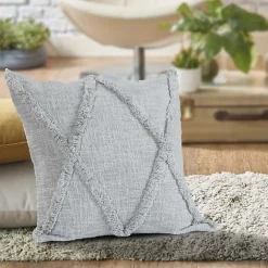 Sale Kirklands Home Harbor Tufted Diamond Pillow, 18 in. Gray