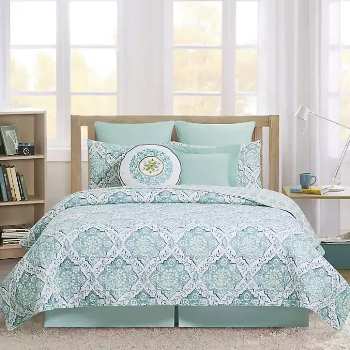 Best Kirklands Home Harlen Mosaic 3-pc. Full/Queen Quilt Set Blue