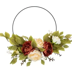 Sale Kirklands Home Harvest Floral Half Wreath
