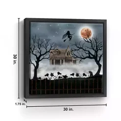 Clearance Kirklands Home Haunted House Flying Canvas Wall Art
