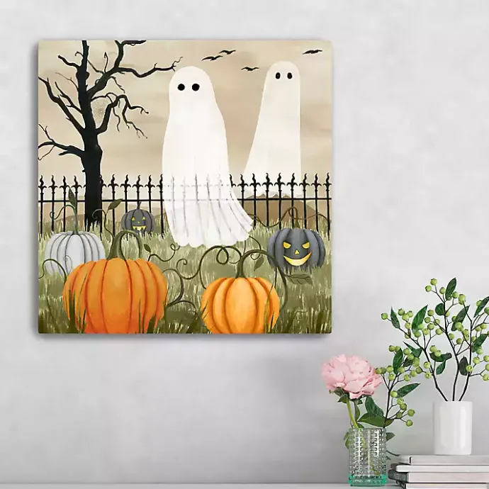 Clearance Kirklands Home Haunted Pumpkin Patch Halloween Wall Plaque