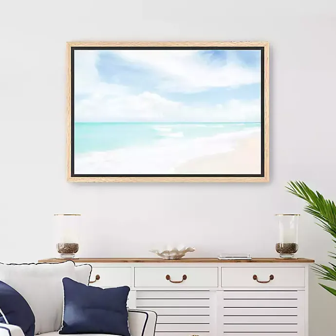 New Kirklands Home Hawaiian Beach Framed Canvas Art Print