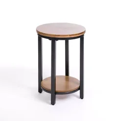 Sale Kirklands Home Hayden Wood and Gunmetal Accent Table