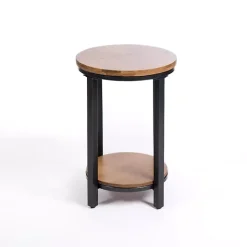 Sale Kirklands Home Hayden Wood and Gunmetal Accent Table