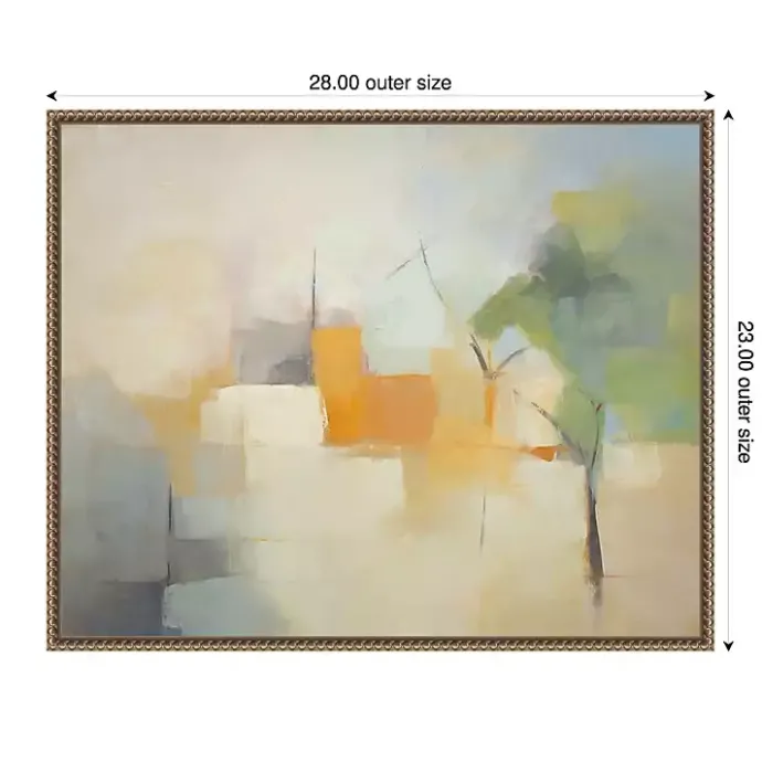 New Kirklands Home Hazy Park Abstract Framed Canvas Art Print