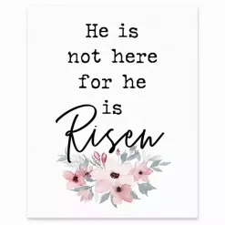 Sale Kirklands Home He is Risen Floral Easel Back Canvas