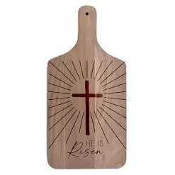 Kirklands Home He is Risen Walnut Cutting Board Brown