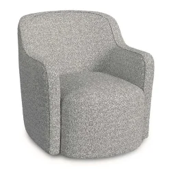Online Kirklands Home Heather Boucle Swivel Barrel Accent Chair Gray
