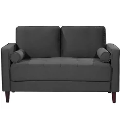 Best Kirklands Home Heather Chelsea Modern Loveseat Gray
