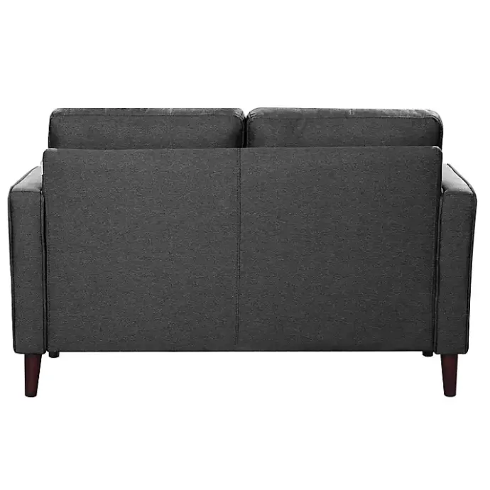 Best Kirklands Home Heather Chelsea Modern Loveseat Gray