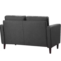 Best Kirklands Home Heather Chelsea Modern Loveseat Gray