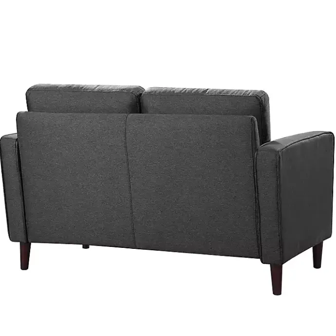 Best Kirklands Home Heather Chelsea Modern Loveseat Gray