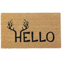 Best Kirklands Home Hello Antlers Doormat Brown