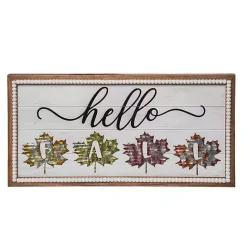 Sale Kirklands Home Hello Fall Leaves Beaded Wall Plaque