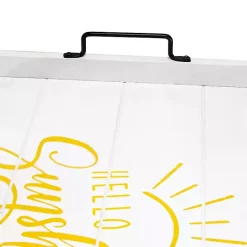 New Kirklands Home Hello Sunshine Wood Tray White
