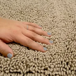 Discount Kirklands Home High Pile Taupe Cotton Non-Skid Classic Bath Mat Tan