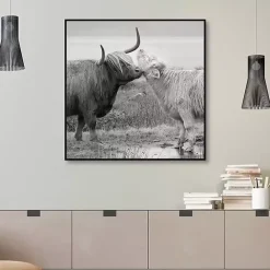 Clearance Kirklands Home Highland Courting Framed Canvas Art Print Gray